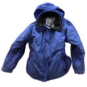 Columbia Womens Interchange Jacket Large Hooded Vertex Full Zip Outdoors Bugaboo